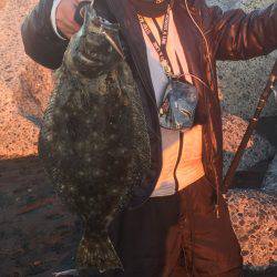 サーフでヒラメ65㎝　港ではアナゴとウツボ